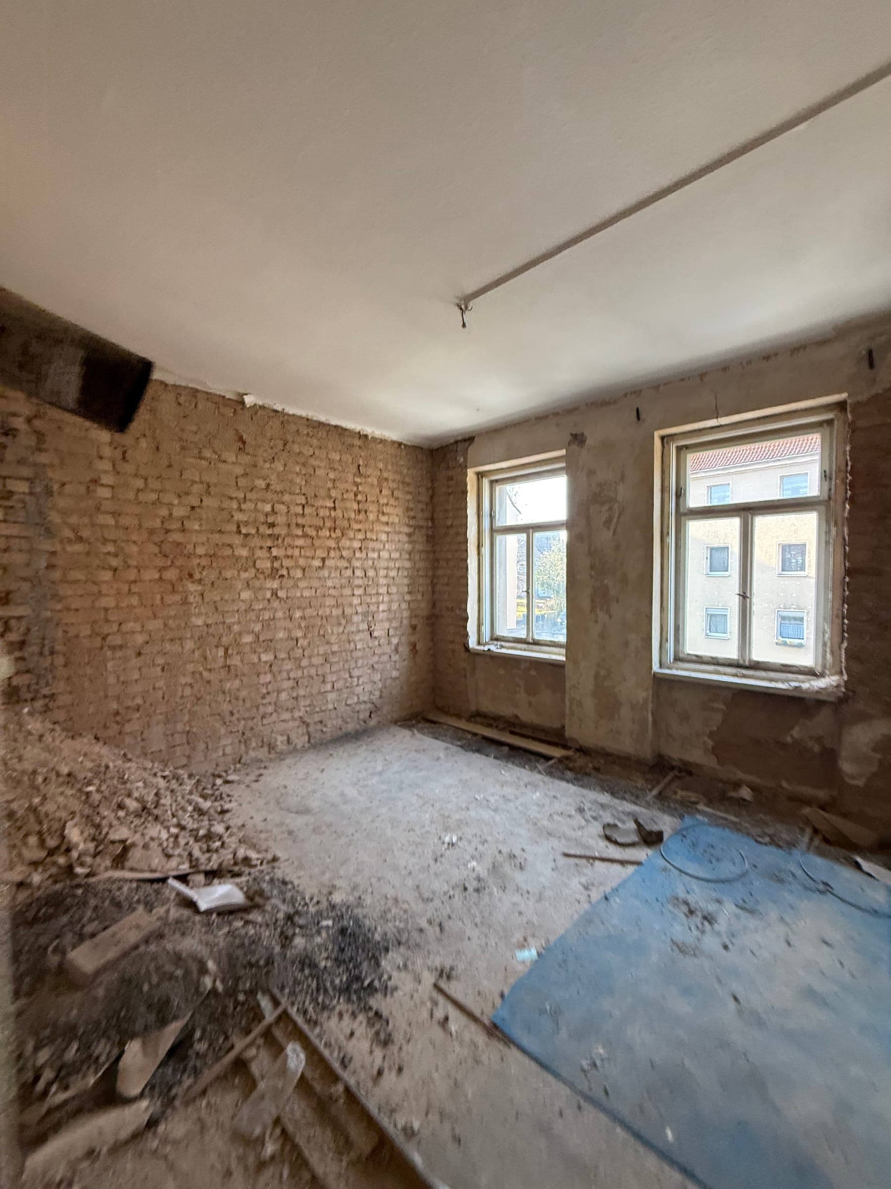 Kernsanierung Dieskaustraße, Leipzig - Wohnung im Rohzustand